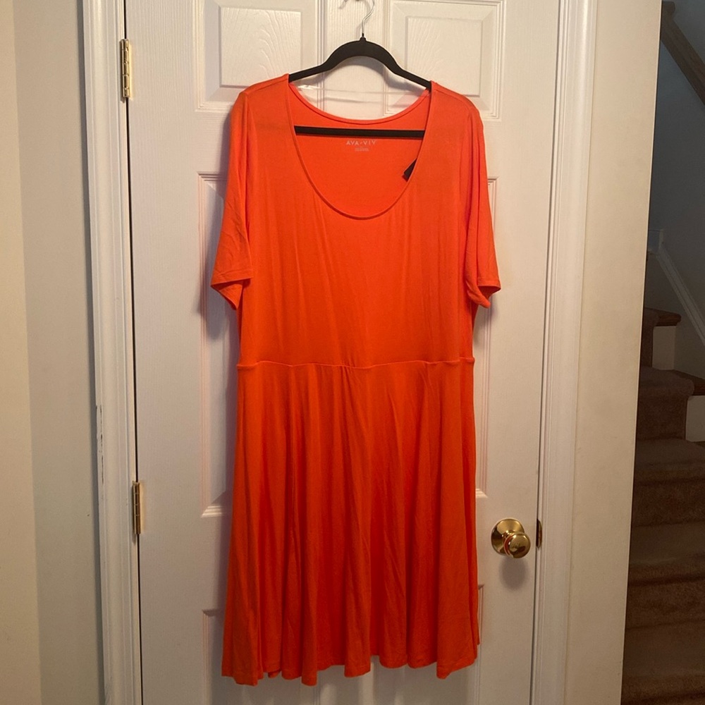 Ava & Viv Orange Dress…size XXL (17)